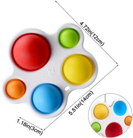 img 3 attached to 👶 YowellGo Baby Simple Sensory Toys: Silicone Fidget Toy for Kids and Toddlers - Stress Relief, Education & Fun!