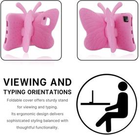 img 3 attached to Simicoo iPad Pro 11 Case for Kids: Cute Butterfly Light EVA iPad Cover with Stand Holder - Shockproof, Rugged, and Heavy Duty Child Proof Case for iPad Air 4 10.9 & iPad Pro 11 2020/2018 - Perfect Kids Girl Gift in Pretty Pink