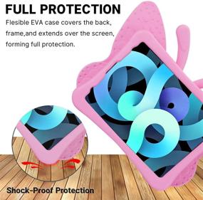 img 1 attached to Simicoo iPad Pro 11 Case for Kids: Cute Butterfly Light EVA iPad Cover with Stand Holder - Shockproof, Rugged, and Heavy Duty Child Proof Case for iPad Air 4 10.9 & iPad Pro 11 2020/2018 - Perfect Kids Girl Gift in Pretty Pink