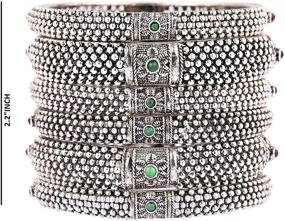 img 3 attached to 💎 Efulgenz Antique Oxidized Jewelry Bracelet: A Timeless Piece for Girls' Jewelry Collection