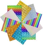 🌈 jandjpackaging holographic heat transfer vinyl - premium 12"x10" patterned htv for fabric logo