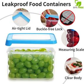 img 2 attached to 🍱 Lockcoo 10 Pack Airtight Food Storage Containers with Lids - BPA Free, Leakproof Stackable Kitchen Containers - Freezer, Microwave & Dishwasher Safe