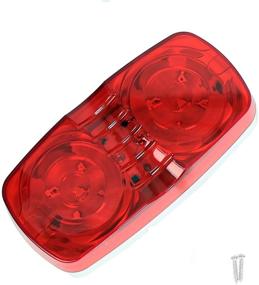 img 3 attached to 🚦 ECOTRIC LED Trailer Marker Lights: Super Bright 10 Diodes, Red/Amber Indicator, Double Bubble, 12V Rectangular Surface Mount for RV, Camper, Trucks - 20pcs (10Red+10Amber)