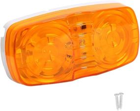 img 2 attached to 🚦 ECOTRIC LED Trailer Marker Lights: Super Bright 10 Diodes, Red/Amber Indicator, Double Bubble, 12V Rectangular Surface Mount for RV, Camper, Trucks - 20pcs (10Red+10Amber)