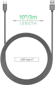 img 2 attached to High-Quality TalkWorks USB C Cable 10ft Long for Fast Charging Samsung Galaxy S21/S20/S10/S9/S8, Note, Pixel, Nintendo Switch - Slate