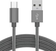 high-quality talkworks usb c cable 10ft long for fast charging samsung galaxy s21/s20/s10/s9/s8, note, pixel, nintendo switch - slate logo