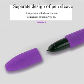 img 1 attached to 🖊️ Purple Silicone Pen Case for Galaxy Tab S4 S Pen & Galaxy Tab A 10.5 (sm-t590 T595) - Biuboom Touch Screen Tablet Stylus Case with Nibs, Pen Holder Clip & Accessories