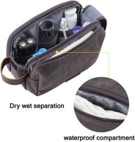img 2 attached to Men's Toiletry Bag, BAGSMART Travel Toiletry Organizer Dopp Kit - Water-resistant Shaving Bag for Toiletries & Accessories