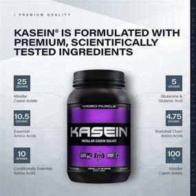 img 3 attached to 🥛 Kaged Muscle - Premium Kasein Protein Powder, Micellar Casein, Vanilla, Banned-Substance Free, Protein Supplement for Muscle Building and Recovery - 25 Servings