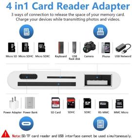 img 3 attached to 📱 MFi Certified SD TF Card Reader Lightning Adapter 4 in 1 Trail Game Camera Viewer Reader 3.0 USB OTG Cable and Charge Adapter for Apple iPhone/iPad, Support iOS 9.2-14+ - Plug and Play