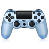 🎮 wireless ps4 controller with charging cable - bluetooth audio, gamepad remote joystick [titanium blue] logo