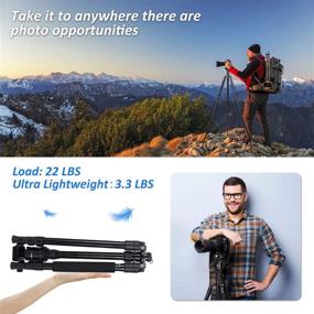 img 1 attached to 📸 YoTilon 76" Aluminum DSLR Camera Tripod with Monopod, 360 Degree Ball Head and Fast Quick Release Plates for Canon, Nikon, Sony, Samsung, Olympus, Panasonic & Pentax - Ideal for Travel and Work