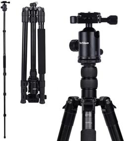 img 4 attached to 📸 YoTilon 76" Aluminum DSLR Camera Tripod with Monopod, 360 Degree Ball Head and Fast Quick Release Plates for Canon, Nikon, Sony, Samsung, Olympus, Panasonic & Pentax - Ideal for Travel and Work