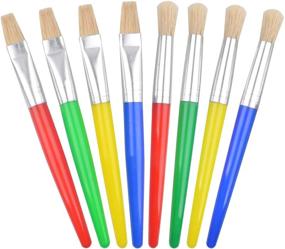 img 4 attached to Painting Brushes Multicolor Bristle Washable