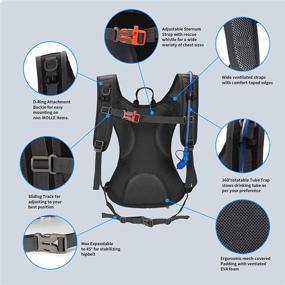 img 2 attached to Roptat Hydration Backpack Pack Bladder Sports & Fitness