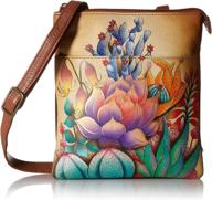 👜 anuschka painted leather compartment fantasy handbags and wallets for women logo