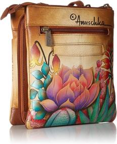 img 3 attached to 👜 Anuschka Painted Leather Compartment Fantasy Handbags and Wallets for Women