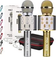 mockins 2 pack bluetooth wireless karaoke microphones with built in bluetooth speaker logo