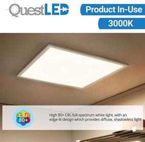 img 2 attached to QuestLED Ceiling Light Ultra Slim Dimmable Lighting & Ceiling Fans