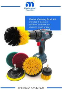 img 3 attached to 🧽 Premium 6-Piece Drill Brush Attachment Set - Ultimate Cleaning Power for Kitchen, Bathroom, Grout, Tile - Versatile All-Purpose Scrubber Brushes - Ideal for Car Detailing too!