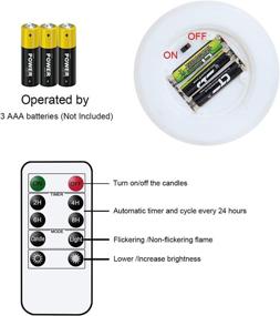 img 2 attached to 🕯️ Eldnacele Waterproof Flameless Flickering Candles with Remote Control and Timer, Battery Operated White LED Candles, Indoor Outdoor Pillar Candles, Pack of 2 for Party Wedding Festival, Dimensions: D4”x H8” 10”