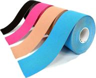 obtanim waterproof breathable cotton kinesiology tape - 4 rolls for athletic muscle pain relief логотип