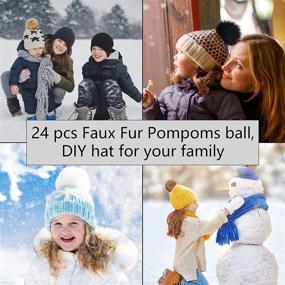 img 1 attached to 🦊 Fashionable Faux Fox Fur Fluffy Pompom Ball for Stylish Hat, Shoes, Scarves, and Bag Charms