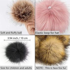 img 3 attached to 🦊 Fashionable Faux Fox Fur Fluffy Pompom Ball for Stylish Hat, Shoes, Scarves, and Bag Charms