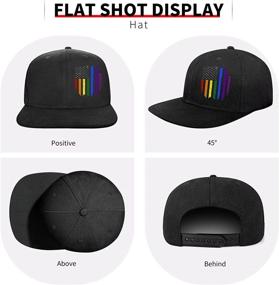 img 3 attached to Men's Adjustable Flat Bill Baseball Cap: Negi Snapback Hat