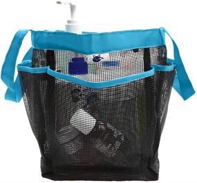 img 2 attached to 🚿 2-Pack Quick Dry Mesh Shower Caddy Bag with Dual Handles for Shampoo, Conditioner, Soap, and Bathroom Accessories