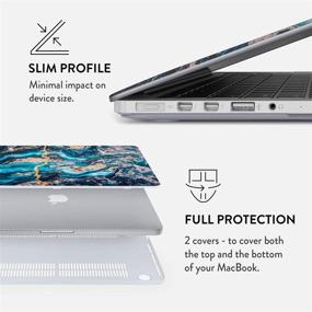 img 2 attached to 🔹 BURGA Crystal Blue Marble MacBook Pro 15 Inch Case - Compatible with 2012-2015 Model A1398 Retina Display NO CD-ROM