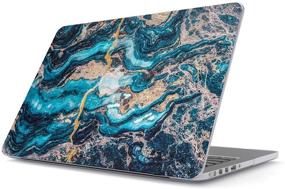 img 4 attached to 🔹 BURGA Crystal Blue Marble MacBook Pro 15 Inch Case - Compatible with 2012-2015 Model A1398 Retina Display NO CD-ROM