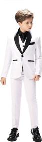 img 4 attached to 👑 Stylish and Timeless Tuxedo Attire for Modern Royalty - Toddler Boys' Clothing