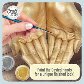 img 1 attached to 🖐️ Craft It Up! Hand Casting Kit - DIY Plaster Molding Sculpture Set for Couples, Adults, Baby Shower, Anniversary, Wedding Gift - Baby Hand and Feet Mold Keepsake
