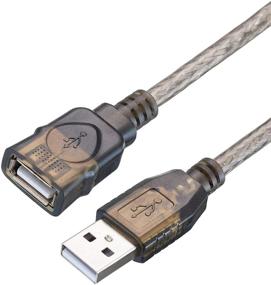 img 1 attached to 🔌 Удлинитель USB на 50 футов - Активный удлинительный кабель USB 2.0 высокой скорости для принтера, Oculus Rift, HTC Vive, клавиатуры, игровой консоли - Мужской-Женский - Длина 15 м - Nanxudyj