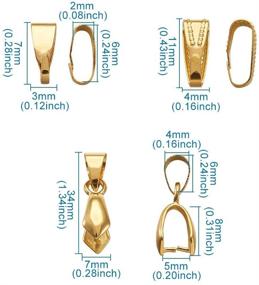 img 1 attached to Craftdady - Set of 30 Pinch Clip Bail Clasps 📿 with 450Pcs Snap-On Bail Hook Dangle Charm Pendant Connectors for Jewelry Making