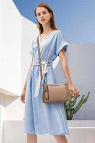 img 3 attached to 👜 Stylish and Durable Crossbody Purses and Handbags for Women: OVER EARTH Genuine Leather Shoulder Bag, Ideal for Ladies - Medium Size