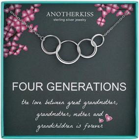 img 4 attached to Generations Necklace Sterling Interlocking Grandchildren