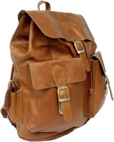 img 2 attached to Piel Leather Buckle Flap Backpack Saddle Backpacks