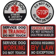 🐾 lightbird 6 pcs service dog in training/working/stress &amp; anxiety response embroidered hook &amp; loop morale patches" - "lightbird 6 pcs service dog training/working morale patches for stress & anxiety logo