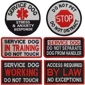 img 4 attached to 🐾 Lightbird 6 PCS Service Dog in Training/Working/Stress &amp; Anxiety Response Embroidered Hook &amp; Loop Morale Patches" - "Lightbird 6 PCS Service Dog Training/Working Morale Patches for Stress & Anxiety