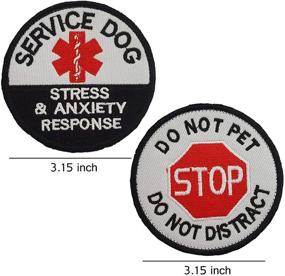 img 3 attached to 🐾 Lightbird 6 PCS Service Dog in Training/Working/Stress &amp; Anxiety Response Embroidered Hook &amp; Loop Morale Patches" - "Lightbird 6 PCS Service Dog Training/Working Morale Patches for Stress & Anxiety