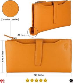 img 1 attached to Mou Meraki Genuine Leather Bifold Wallets for Women - RFID Blocking Technology Guards Against Identity Theft