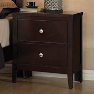 cappuccino 2-drawer nightstand by coaster home furnishings - carlton collection logo