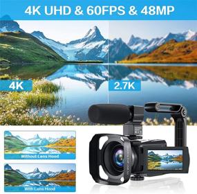 img 3 attached to 🎥 High-Quality 4K Video Camera Camcorder with WiFi, Night Vision, Touch Screen & External Mic