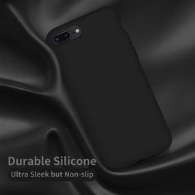 img 1 attached to 📱 Cordking iPhone 8 Plus / 7 Plus Case - Silicone Ultra Slim Shockproof Phone Case with Soft Anti-Scratch Microfiber Lining - 5.5 inch - Black