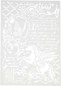 img 2 attached to 🖼️ Stamperia International Wonderland Stencil - 8.27"x11.69" Multi-color