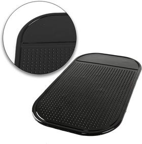 img 3 attached to Non-Slip Cell Phone Dash Mat: Anti-Slide 📱 Sticky Pad for Car Dashboard - 4 PCS Black