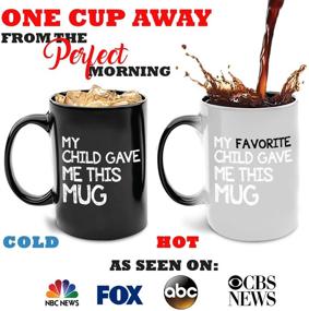 img 1 attached to Gr8AM Color-Changing Coffee Mug 16oz - Best Funny Tea Cups & Coffee Mugs for Women. Cute Personalized Gift Idea from My Favorite Child. Perfect Christmas Stocking Stuffers for Mom & Dad