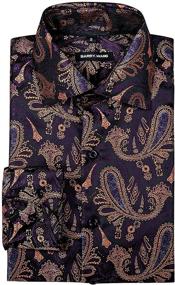 img 1 attached to 👔 Stylish Paisley Print Men's Clothing by Barry Wang: Ultimate Fashion Statement